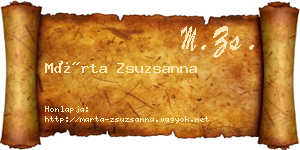 Márta Zsuzsanna névjegykártya