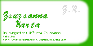 zsuzsanna marta business card